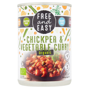 Free & Easy Free de Curry de garbanzos y vegetales orgánicos 400 g