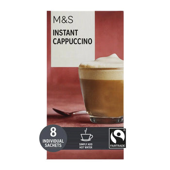 M & S Fairtrade Instant Cappuccino Sachets 8 pro Pack