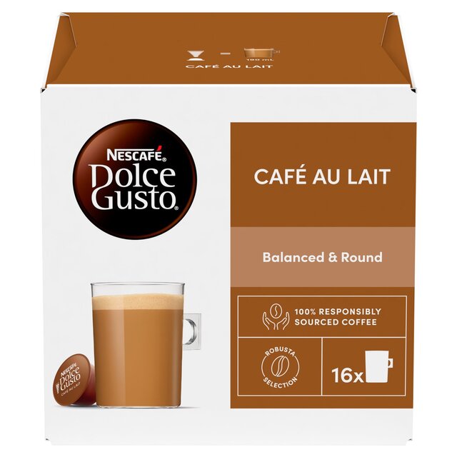 Nescafe Dolce Gusto Cafe Au Lait Pods 16 pro Pack