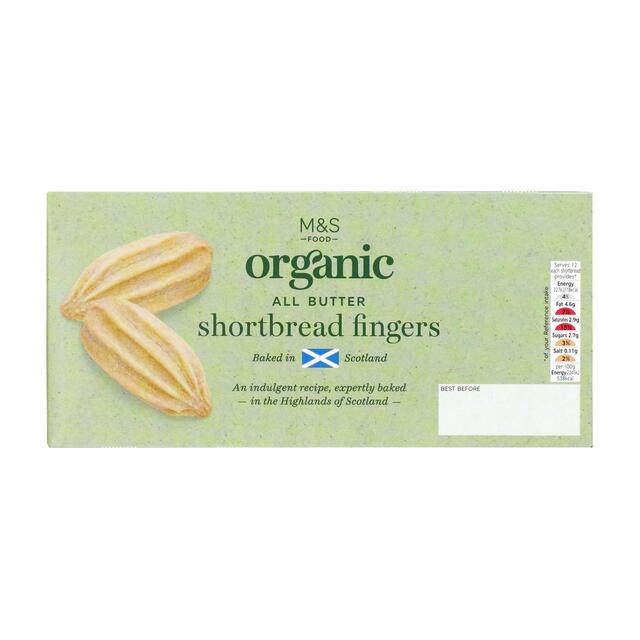 M&S Organic All Butter Short-Fingers 175G