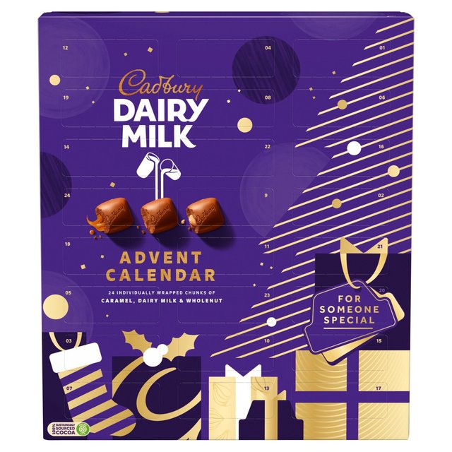 Cadbury Dairy Milk Chocolate Mixed Chunk Advent Calendar 258g