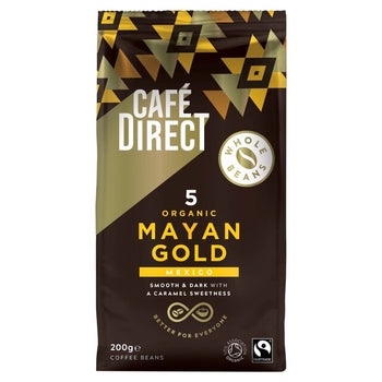 Cafedirect Fairtrade Organic Mayan Gold Mexico Coffee Beans 200g