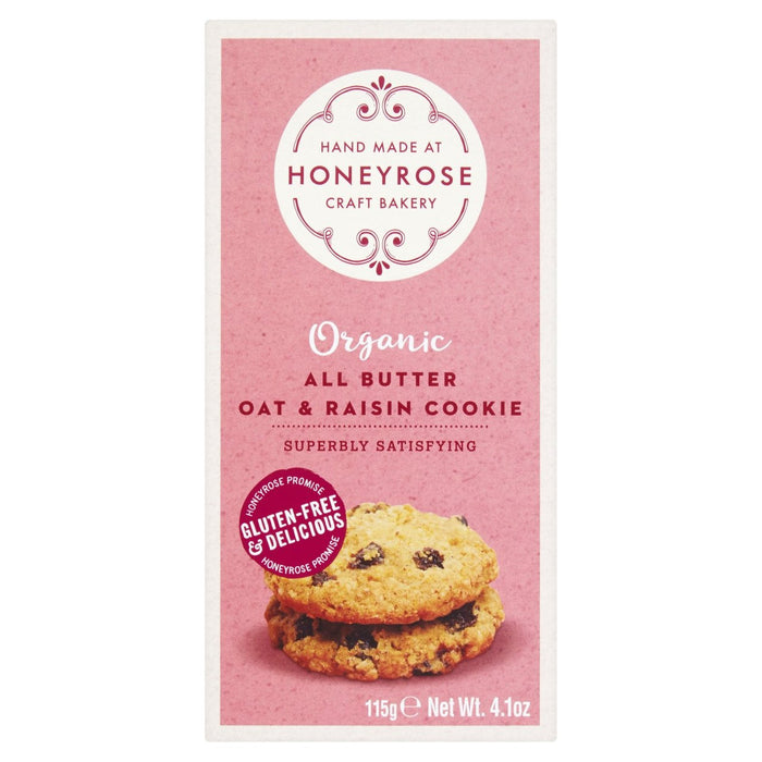 Honeyrose All Butter avena y galletas de pasas 115g