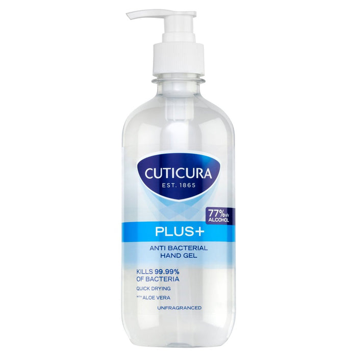 Cuticura Plus Gel de mano antibacteriano sin rabia 77% Alcohol 500ml