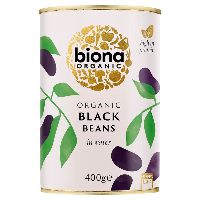 Biona Bio -schwarze Bohnen in Wasser 400 g