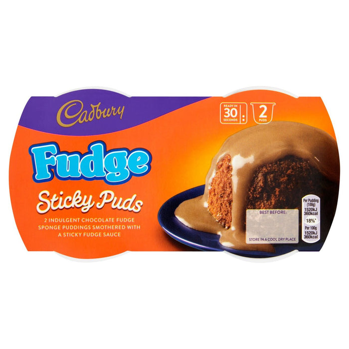 Cadbury Sticky Puds Fudge 2 par paquet