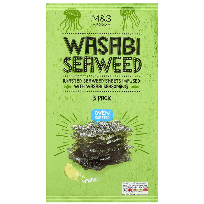 M&S Wasabi Seaweed Multi Pack 15G