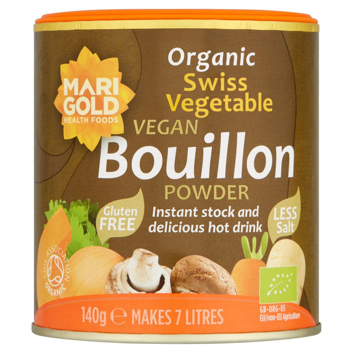 Marigold Organic Vegan Bouillon Powner Réduit Sel 140g